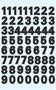 Stickers, numbers, 0-9, AVERY ZWECKFORM, black, 120 Stickers/csomag